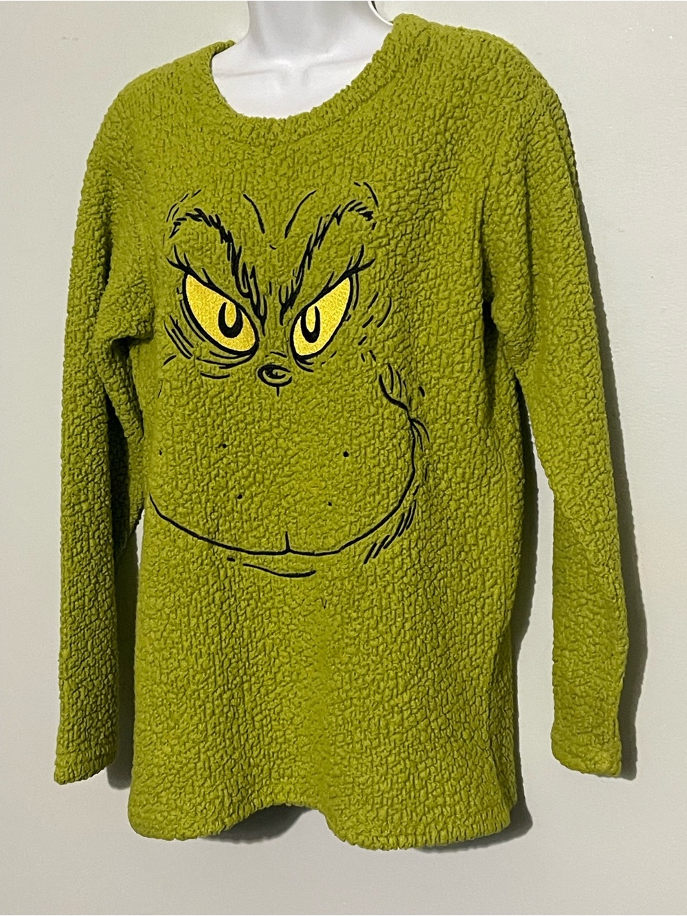 Plush Holiday Character Pullover Sweater - Green